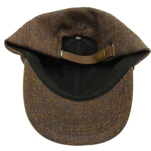 Heather Hats & Accessories Genuine Harris Tweed Baseball Trucker Cap, Cotton Lining, Outdoor Wear, Walnut Brown
