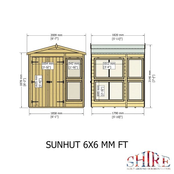Shire Sun Hut 6x6 Potting Shed - Best Shed