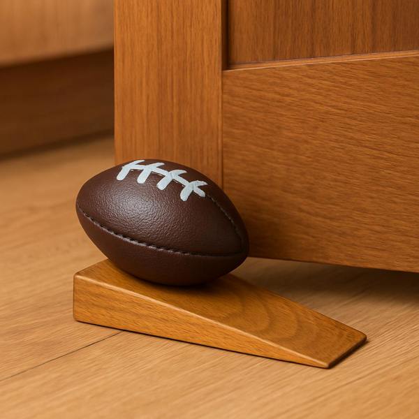SPORTGIFTZ - Mini Rugby Ball Door Stop | Unique Home Decor for Rugby Fans 11cm