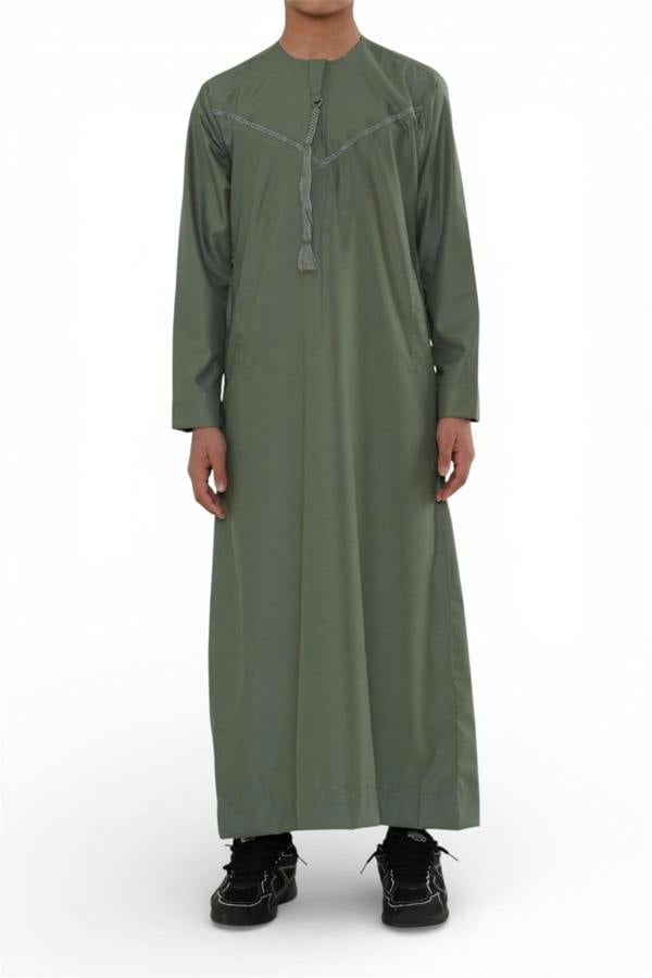 Infinity Leather Kids Boys Ramadan Eid Moroccan Jubba Robe Djellaba Thobe - K-TT008