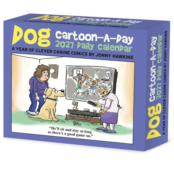 Dog Cartoon A Day Desk Calendar 2027, Desk Calendars, Day To View, Dogs, Gift