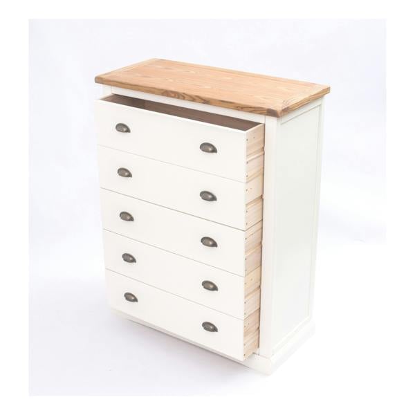Cabinet Bits Cosenza 5 Drawer Chest of Drawers Brass Cup Handle
