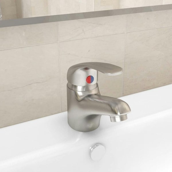 Berkfield Basin Mixer Tap Silver 13x10 cm