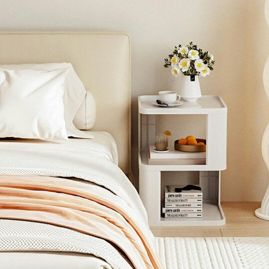 Havendro 3-Tier Geometric Creative Display Side Table Bedside Cabinet Space-Saving Design