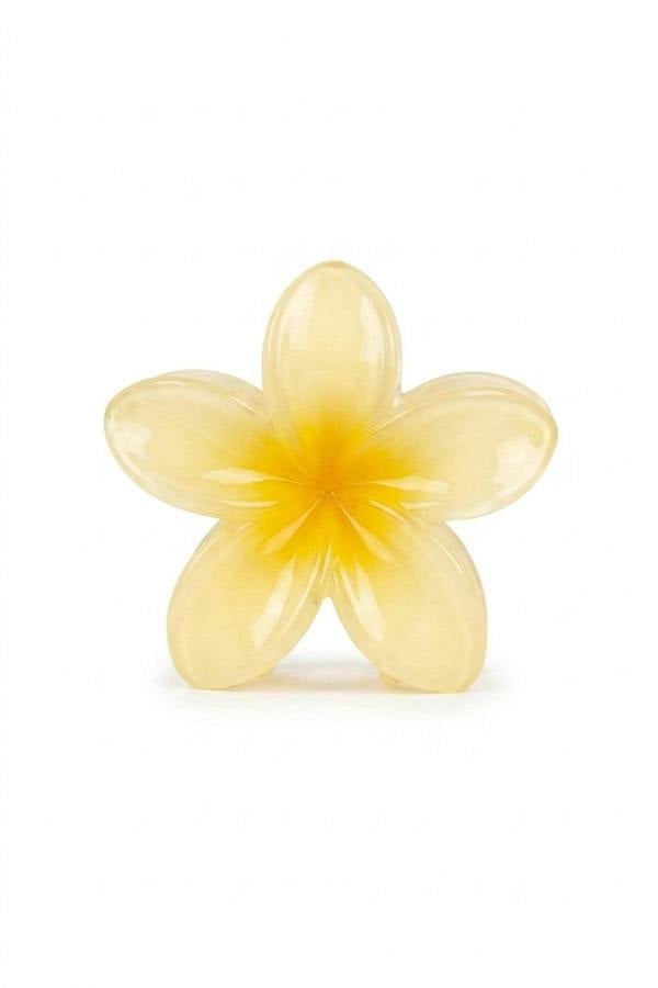 Jameela Flower Shaped Hair Claw Clip - Yellow_wb