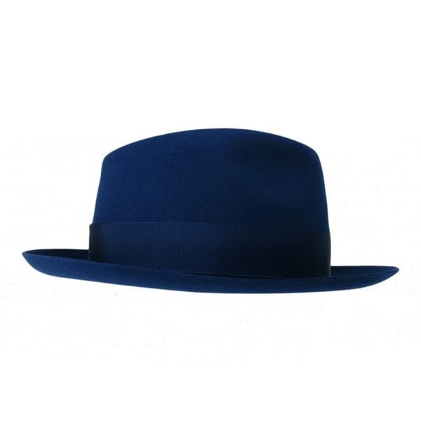 Gamble & Gunn 'Camden' Navy Blue Fur Felt Trilby