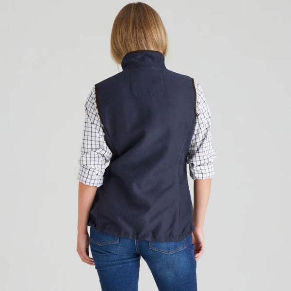 Back view of Ridgeline Womens Monarch gilet in Navy