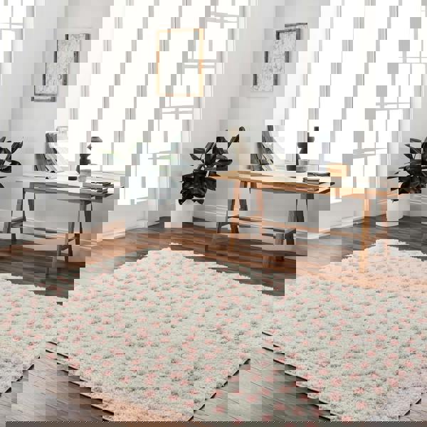 Livabliss Rodos-Modern Beige Pink Soft Plush Pile Rug