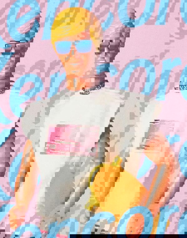 Barbie Mens White Kencore Short Sleeved T-Shirt