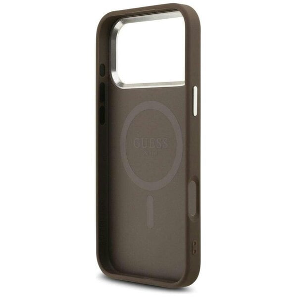 Guess 4G Triangle Logo Case with MagSafe for iPhone 17 Pro Max 6.9" Brown - GUHMP17XP4TSRCMW