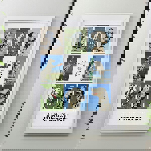 Personalised Memento Company Personalised Pet Multi Photo Upload White Framed Print
