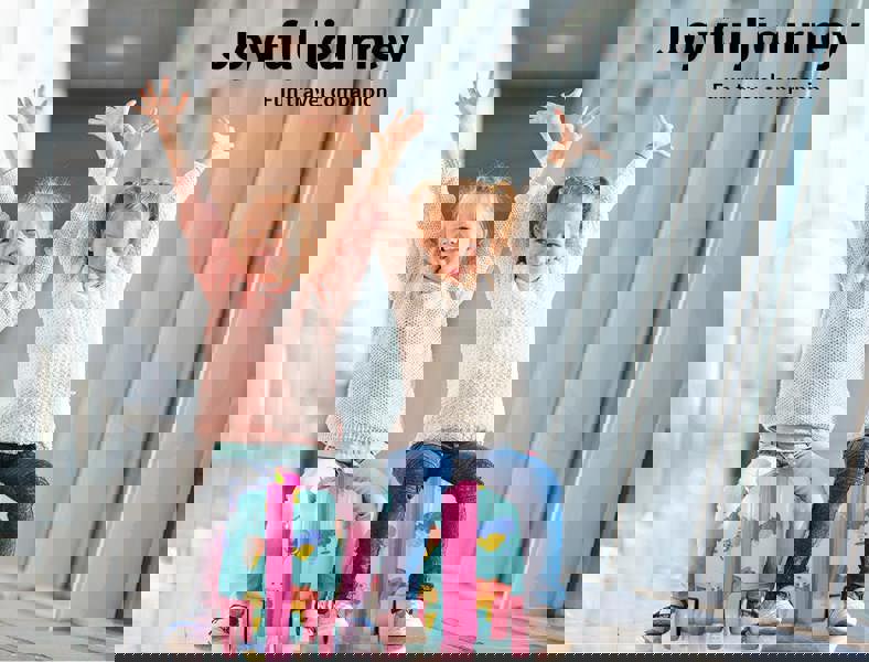 Dekko Kids Ride On Suitcase Children Travel Luggage Carry Bag Trolley Ice Cream