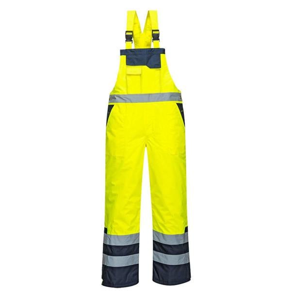 Hi-Vis Contrast Winter Bib and Brace - Hi-Vis Trousers