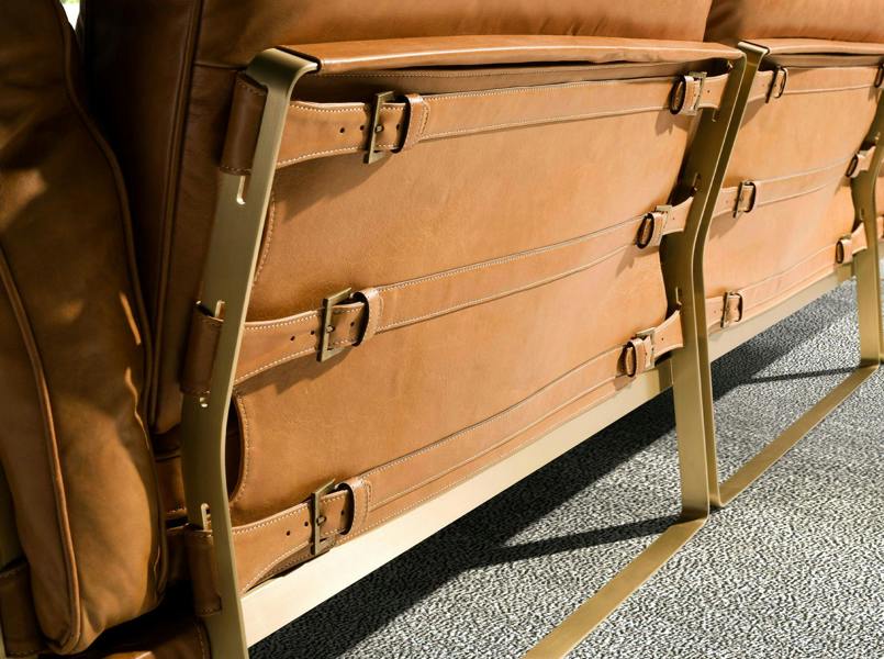 Angel Cerdá Corner sofa in camel leather 6231/6232