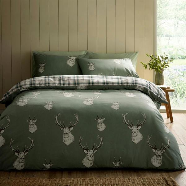 Stag Soft Green Duvet Cover Set