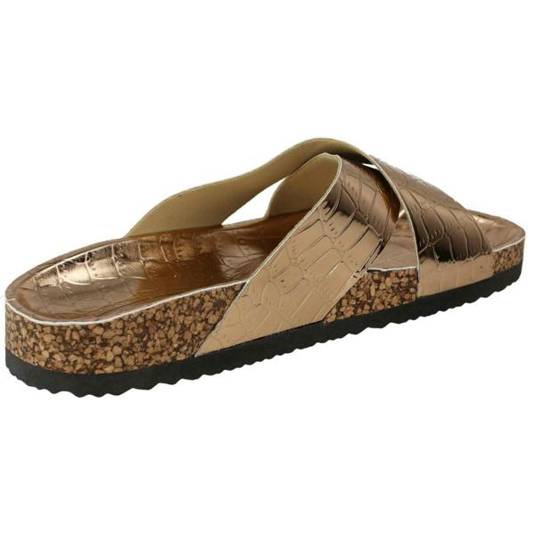 Spot On Ladies Spot On Open Toe Slip On Mule