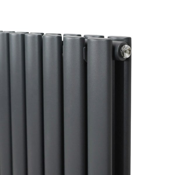 Monstershop Oval Column Radiator – 600mm x 600mm - Anthracite Grey