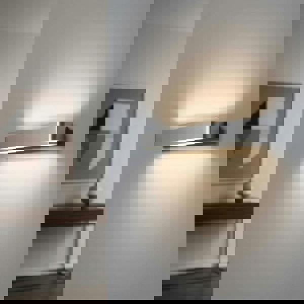 Silver up and down interior wall sconce