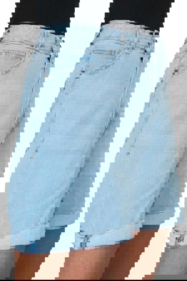 Paulo Due Women's Relaxed Mom Fit Denim Jean Shorts