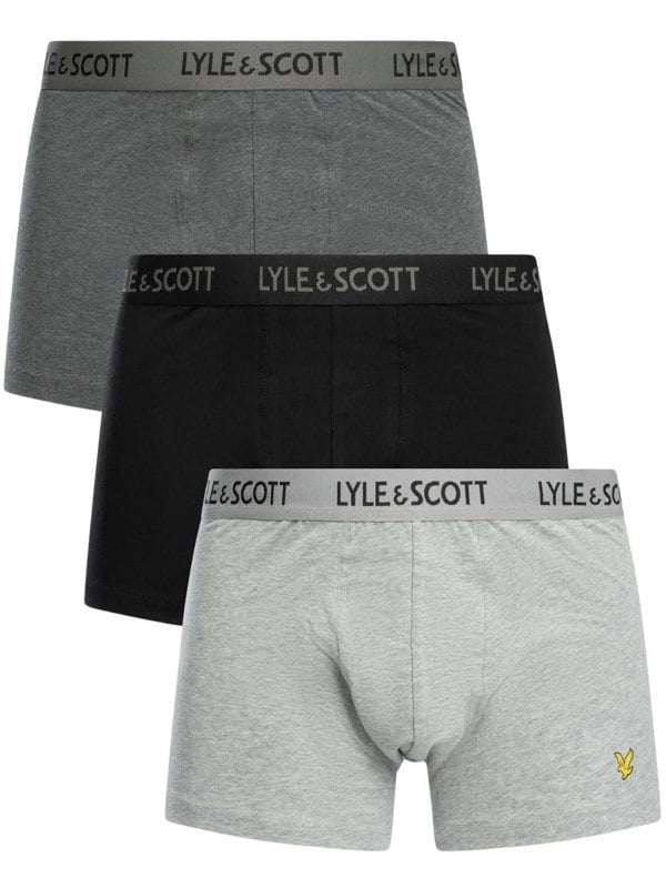 Lyle & Scott 3-Pack Barclay Boxer Briefs, Grey Combination