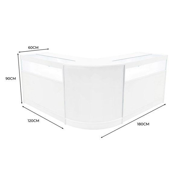 Monstershop Iris LED Shop Counter Set CM60 & 2 x B1200 - White