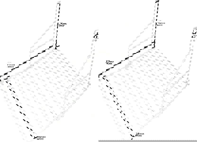 KAV Over Door Utility Dryer Clothes Airer - 7m Metal Laundry Towel Rail - Indoor Outdoor Washing Line Drying Rack for Clothes, Caravans - White