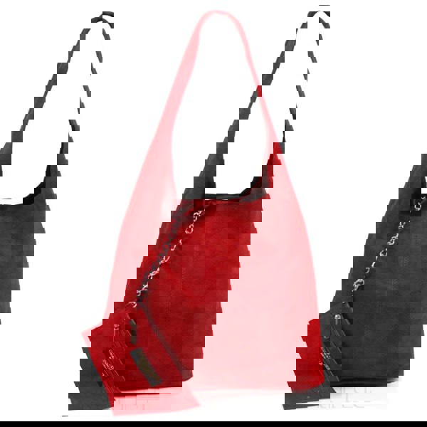 Kitise Slouch Genuine Italian Suede Large Tote Bag With Detachable Purse