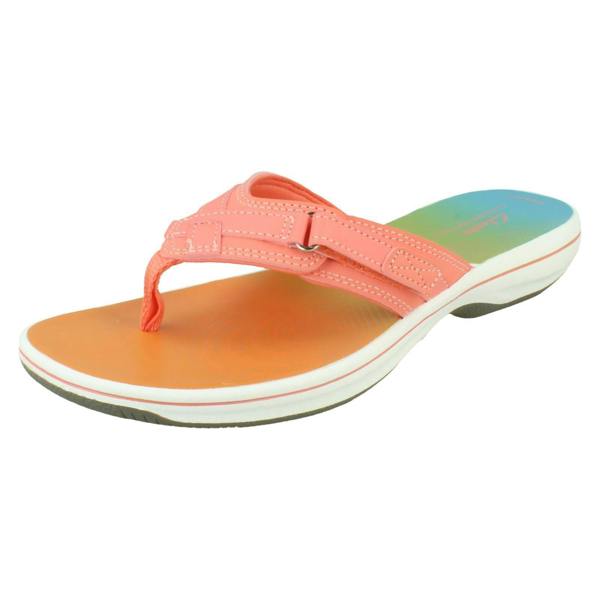 Clarks Ladies Clarks Toe Post Sandals Brinkley Sea