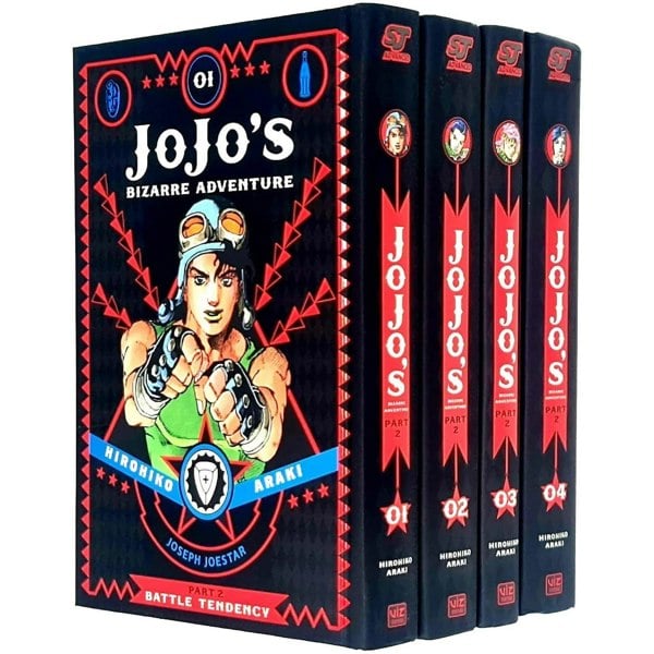 VIZ Media Jojo Bizarre Adventure Part 2 Battle Tendency 4 Books Collection Set