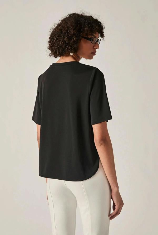 James Lakeland Black Jersey V-Neck Top