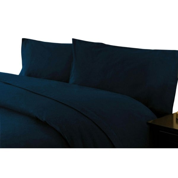 Belledorm Brushed Cotton Flat Sheet - Navy