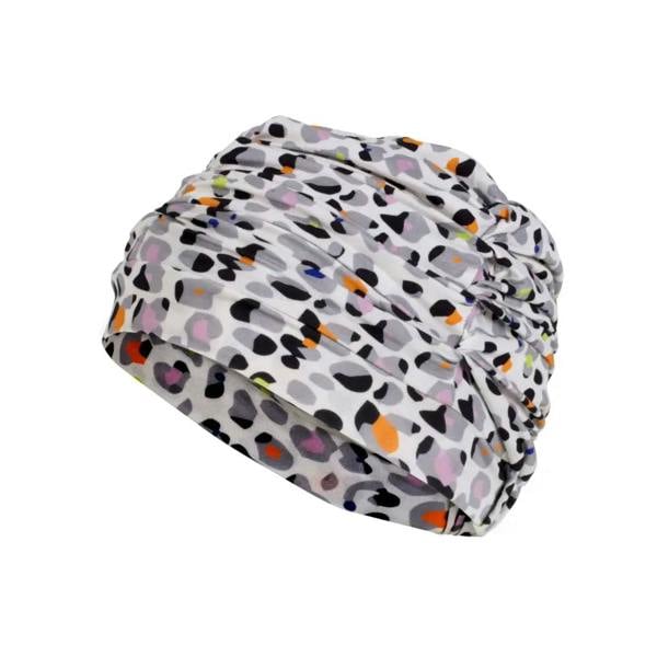 Fashy multicolored pleated soft fabric cap with knot detail
