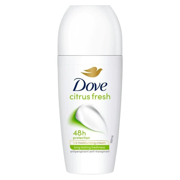 Dove Citrus Fresh Anti-Perspirant Roll On 50 ml, 48H Sweat & Odour Protection