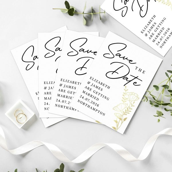 Personalised Memento Company Personalised Wedding Save the Dates Pack of 36