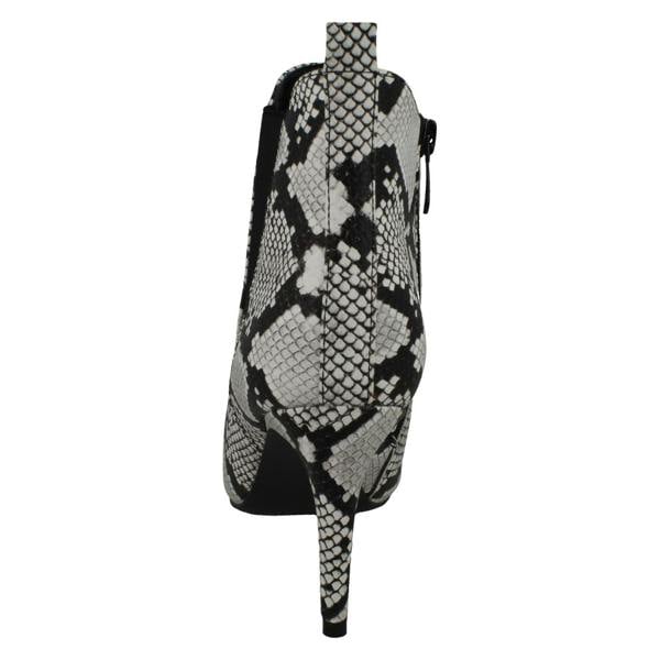 Spot On Ladies Spot On Snake Print Ankle Boots F50990