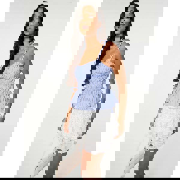 Pink Vanilla Tie Detail Stripe Top