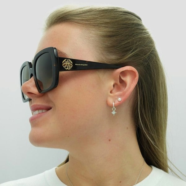 Alexander McQueen Sunglasses AM0378S 002 Tortoise Brown Gradient