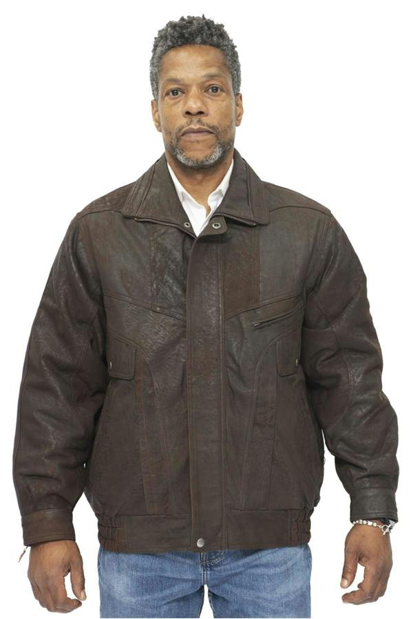 Infinity Leather Mens Classic Harrington Bomber Leather Jacket-Minsk