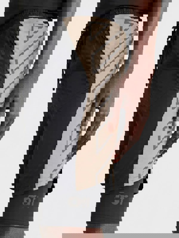 Off-White Diag Outline Block 2Layer Shorts Dark Sand