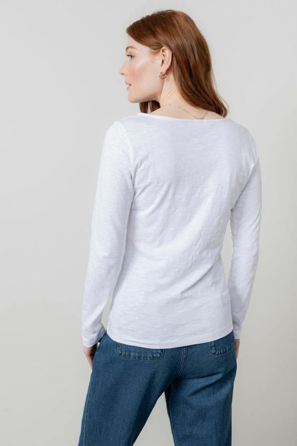 Lily & Me Monica Organic Cotton Jersey Top White