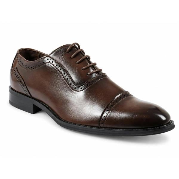 Dolcetto Men's Vegan Leather Formal Lace-Up Oxford Shoes
