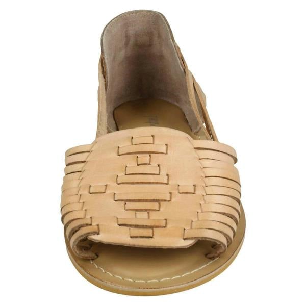Leather Collection Ladies Leather Collection Flat Weave Sandals F00145