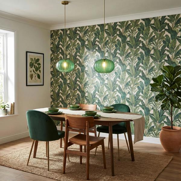 Emerald Green Glass Globe Pendant Light Shade with 3D Vertical Ribbing Image 6