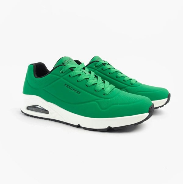 Skechers UNO - STAND ON AIR Mens Trainers Green White
