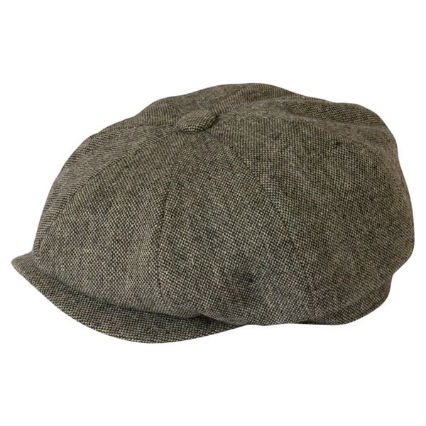 Gamble & Gunn Charcoal Grey Tweed Newsboy Cap