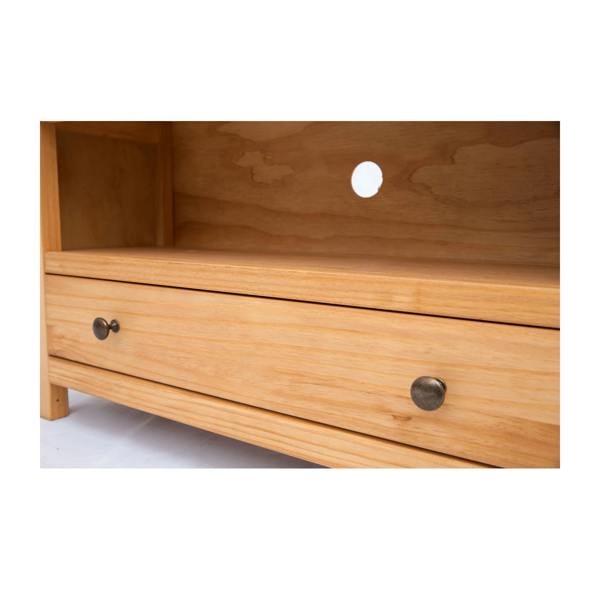 Cabinet Bits Lugo Waxed 1 Drawer TV Cabinet Brass Knob
