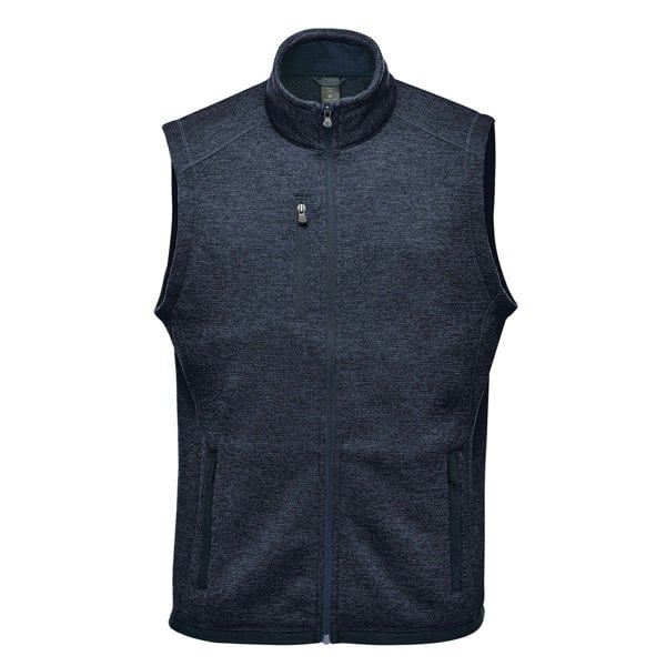 Stormtech Mens Avalante Knitted Heather Full Zip Gilet - Navy