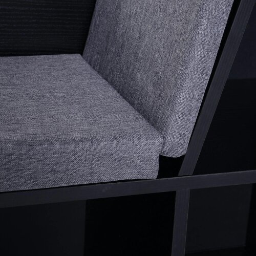 Wyld Haus Yofilo Wood And Fabric Black Cube Bookcase With Built In Reading Seat