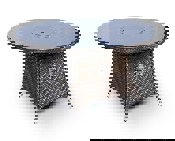 Giardino Fire Pit 6 Seater Round Rattan Dining Table