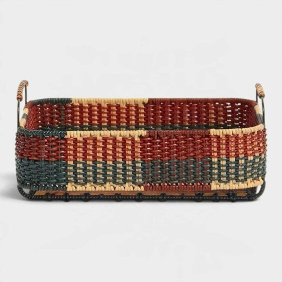 Woven Rectangular Storage Basket